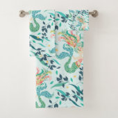 Mystical Mermaid Pattern Badhandtuch Set (Insitu)