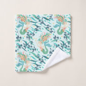 Mystical Mermaid Pattern Badhandtuch Set (Waschlappen)