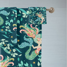 Mystical Mermaid Pattern Badhandtuch Set