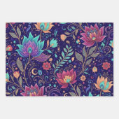 Mystical Midnight Garden Lotus and Moon Geschenkpapier Set (Vorderseite)