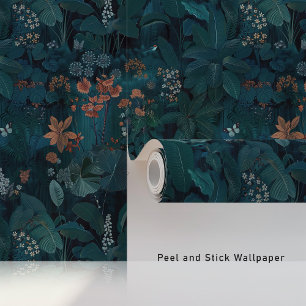Mystical Midnight Jungle Wallpaper Peel & Stick Tapete