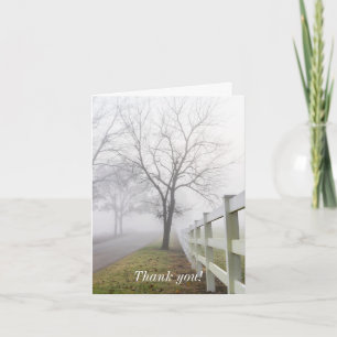 Mystical Misty Morning Thank You Card Dankeskarte