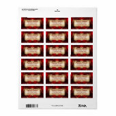 Mystical Moments Red Fraktal Art Address Labels Adressaufkleber (Vorne)