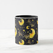 Mystical Moon and Bat Pattern Mug Tasse (Zentrum)