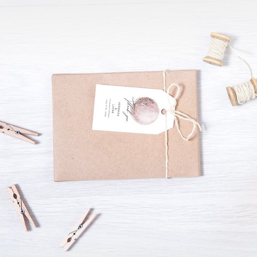 Mystical Moon Blush Pink Hochzeit Danke Geschenkanhänger