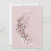 Mystical Moon Blush Virtual Baby Dusche Einladung (Rückseite)