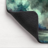 Mystical Moon Cosmic Clouds in Dreamlike Night Sky Mousepad (Ecke)