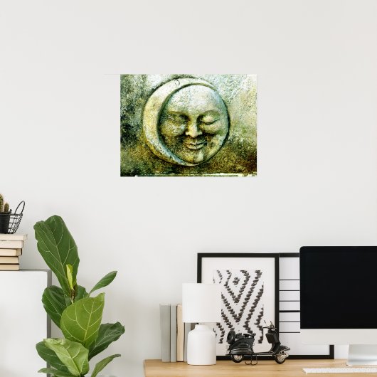 Mystical Moon Decoupage Poster (Heimbüro)