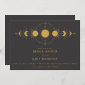 Mystical Moon Modernes Celestis Brautparty Einladung (Vorne/Hinten)