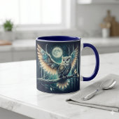 Mystical Moon Owl Celestial Forest Glow Tasse
