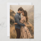 Mystical Moon Starry Night Wedding Foto Einladung (Rückseite)