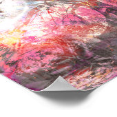 Mystical Moon Tree Fantasy Landschaft Art Print Poster (Ecke)