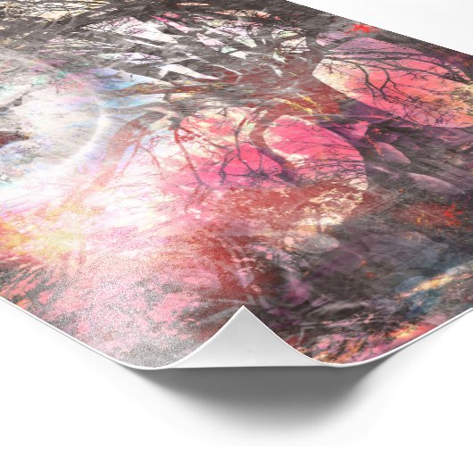 Mystical Moon Tree Fotodruck (Ecke)