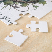 Mystical Moon & Vines Night Sky Custom Text Puzzle (Seite)