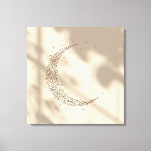 Mystical Moon Wall Art | Celestial Night Sky  Leinwanddruck (Vorderseite)