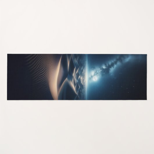 Mystical Moonlit Desert - Fantasy Night Sky Yogamatte (Vorderseite (Horizontal))