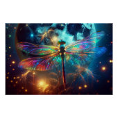 Mystical Moonlit Dragonfly Poster (Vorderseite)