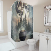 Mystical Moonlit Forest Cauldron - Hexchy Magic Ar Duschvorhang (Beispiel)