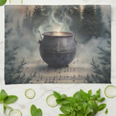 Mystical Moonlit Forest Cauldron - Hexchy Magic Ar Geschirrtuch (Gefaltet)