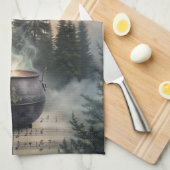 Mystical Moonlit Forest Cauldron - Hexchy Magic Ar Geschirrtuch (Viertel Falte)
