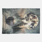 Mystical Moonlit Forest Cauldron - Hexchy Magic Ar Geschirrtuch (Horizontal)