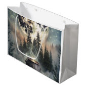 Mystical Moonlit Forest Cauldron - Hexchy Magic Ar Große Geschenktüte (Vorderseite Schrägansicht)
