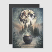 Mystical Moonlit Forest Cauldron - Hexchy Magic Ar Magnetkarte (Vorne/Hinten)