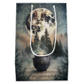 Mystical Moonlit Forest Cauldron - Hexchy Magic Ar Mittlere Geschenktüte (Rückseite)
