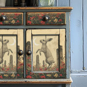 Mystical Moonlit Hare Alte Stehend Stones Seidenpapier