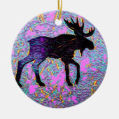 Mystical Moose Lila Custom Christmas Keramik Ornament (Vorne)