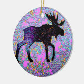 Mystical Moose Lila Custom Christmas Keramik Ornament (Links)