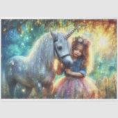 Mystical Morning Unicorn Walk Decoupage Seidenpapier (Vorderseite)