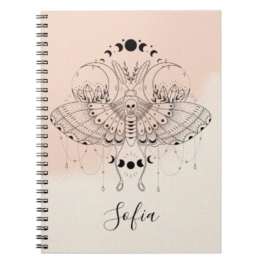 Mystical Moth Celestial Butterfly-Notebook Notizblock (Vorderseite)