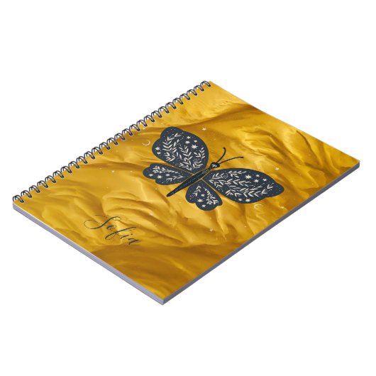 Mystical Moth Celestial Butterfly-Notebook Notizblock (Linke Seite)