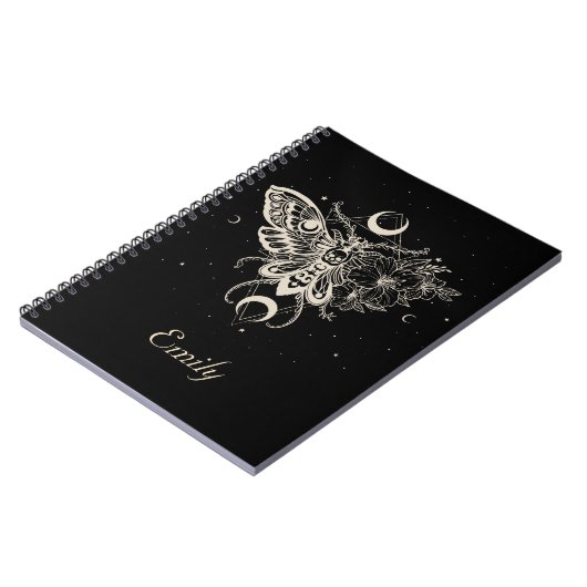Mystical Moth Celestial Butterfly-Notebook Notizblock (Linke Seite)