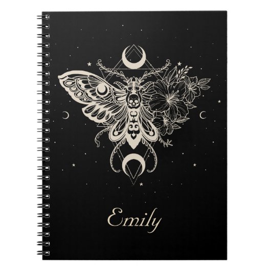Mystical Moth Celestial Butterfly-Notebook Notizblock (Vorderseite)