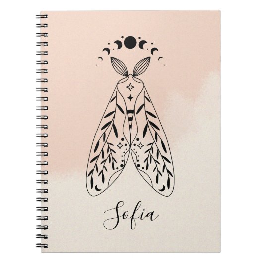 Mystical Moth Celestial Butterfly-Notebook Notizblock (Vorderseite)