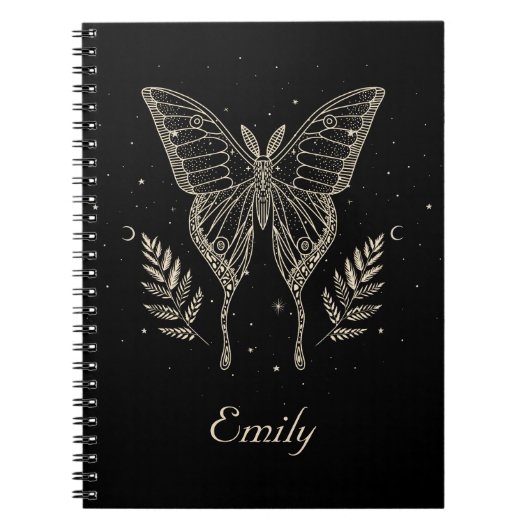 Mystical Moth Celestial Butterfly-Notebook Notizblock (Vorderseite)