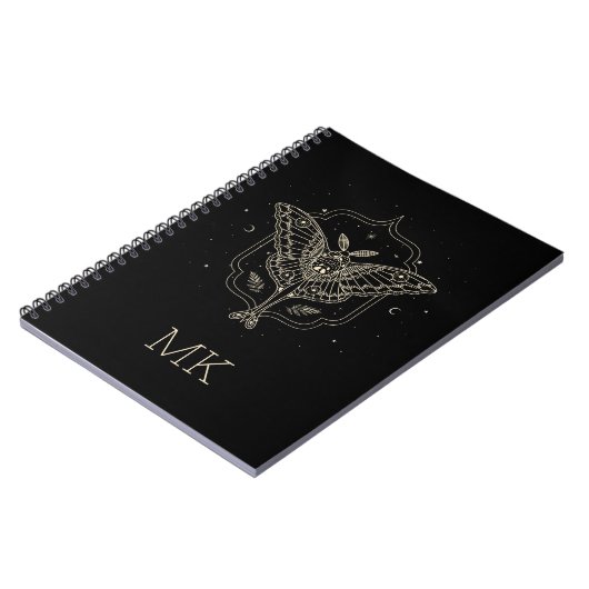 Mystical Moth Celestial Butterfly-Notebook Notizblock (Linke Seite)