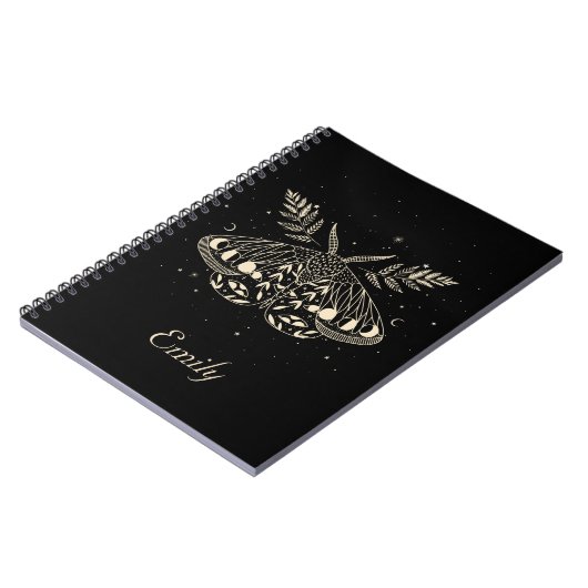 Mystical Moth Celestial Butterfly-Notebook Notizblock (Linke Seite)