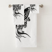 Mystical Moth & Crescent Moon Badezimmer Handtuchh Badhandtuch Set (Insitu)