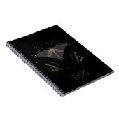 Mystical Moth Golden Butterfly-Notebook Notizblock (Rechte Seite)