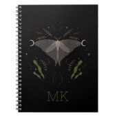 Mystical Moth Golden Butterfly-Notebook Notizblock (Vorderseite)