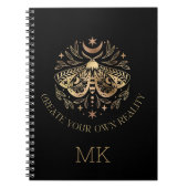 Mystical Moth Golden Butterfly Notizblock (Vorderseite)