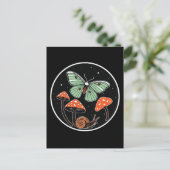 Mystical Moth with Mushrooms and Snail Postkarte (Stehend Vorderseite)