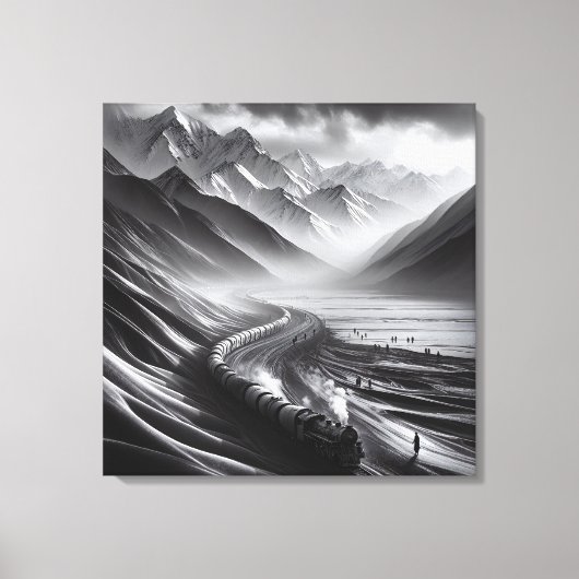 Mystical Mountain Rails: Odyssey eines Dampfzuges Leinwanddruck (Vorderseite)