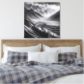 Mystical Mountain Rails: Odyssey eines Dampfzuges Leinwanddruck (Insitu (Schlafzimmer))