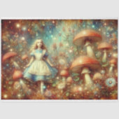 Mystical Mushroom Forest With Alice Decoupage Seidenpapier (Vorderseite)
