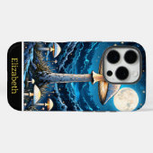 Mystical Mushroom Moonlit Forest Night Case-Mate iPhone Hülle (Rückseite (Horizontal))