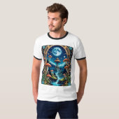Mystical Mushroom Waterfall Forest T - Shirt (Vorne ganz)